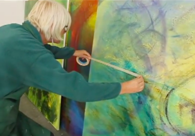 Bright abstracte schilderijen videostill